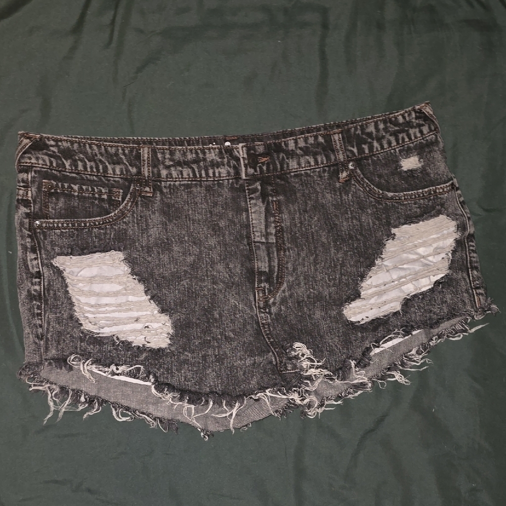 Mossimo Supply Co. High Rise Gray Denim Shorts